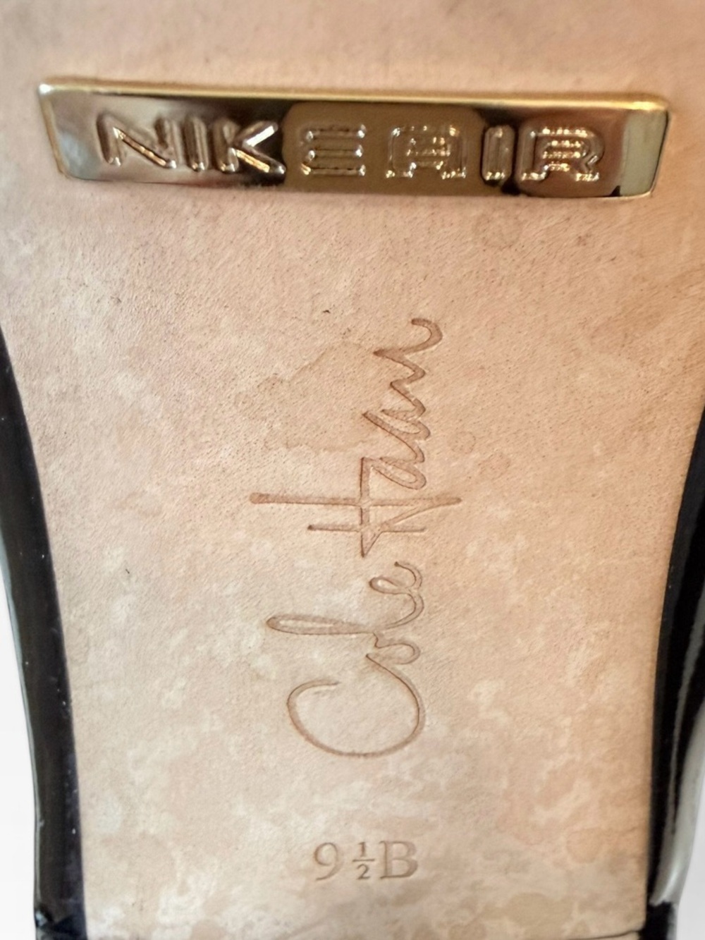 Cole Haan Ambrose Air Pumps Block Heel Patent Leather Black Size 9.5 B - Picture 8 of 10
